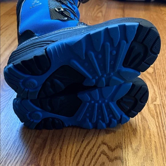 Kamik Black and Blue Kids Snow Boots - Picture 5 of 7